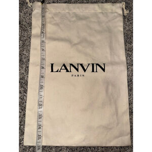 Lanvin One Size Beige Black Drawstring Dust Storage Bag​